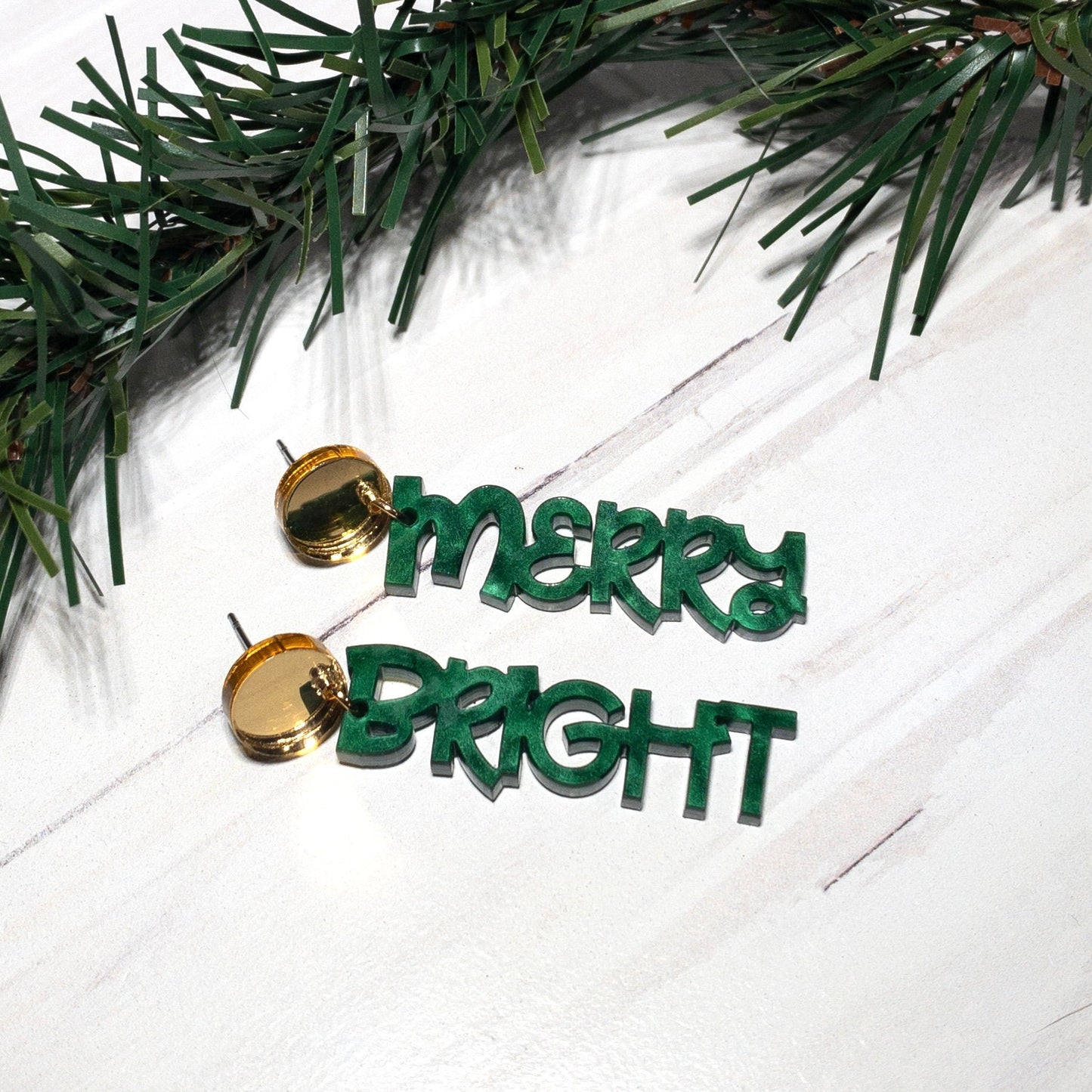 Merry and Bright Acrylic Earrings