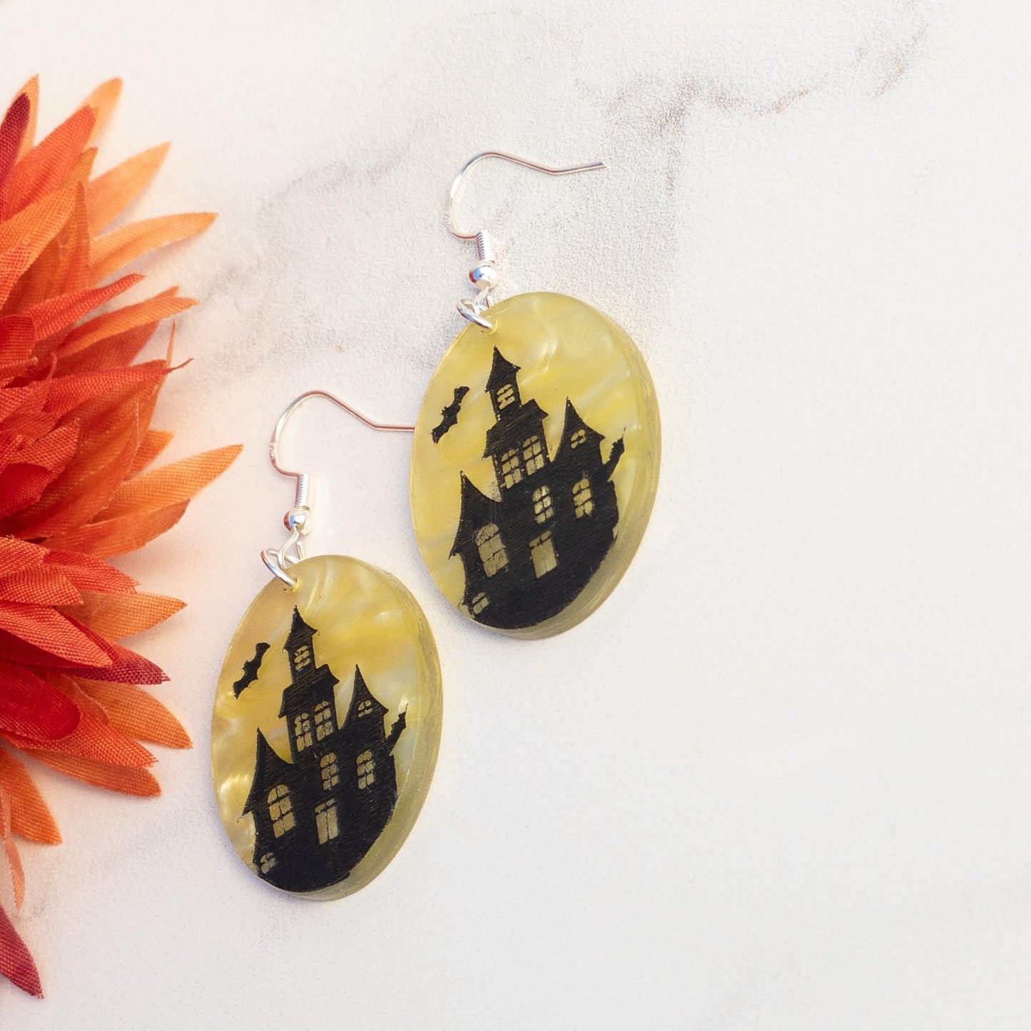 Spooky Haunted House Earrings