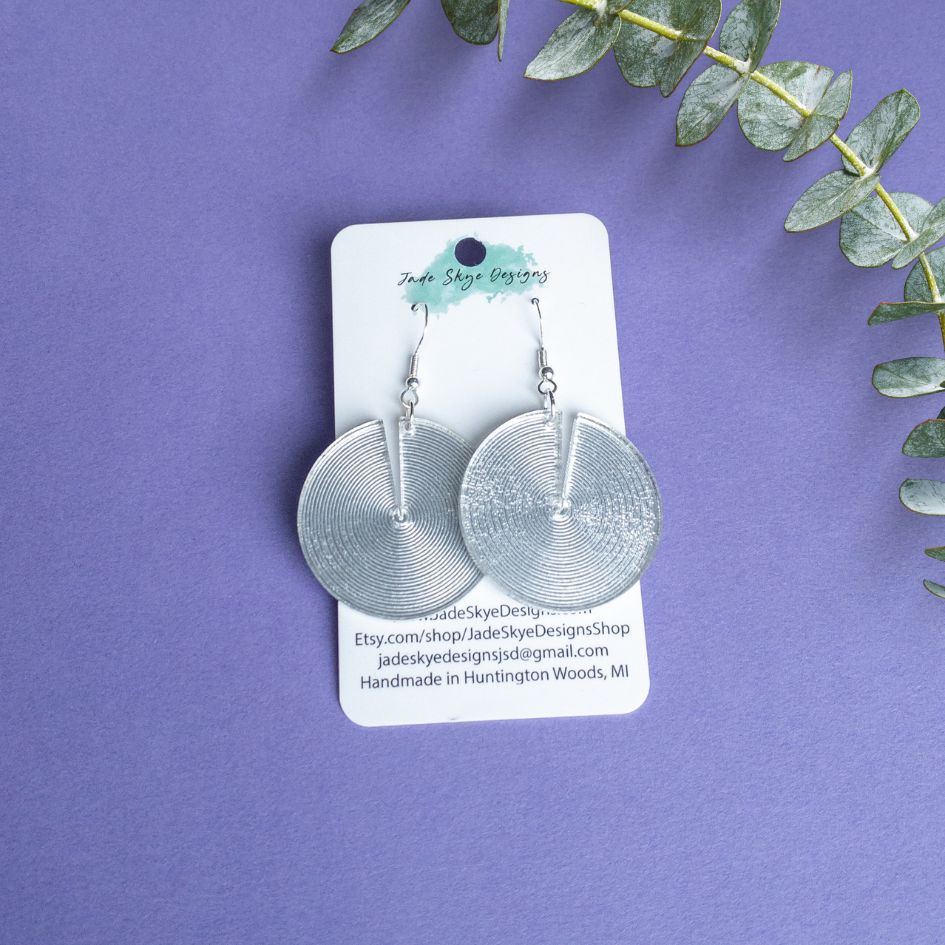 Shiny Disc Earrings