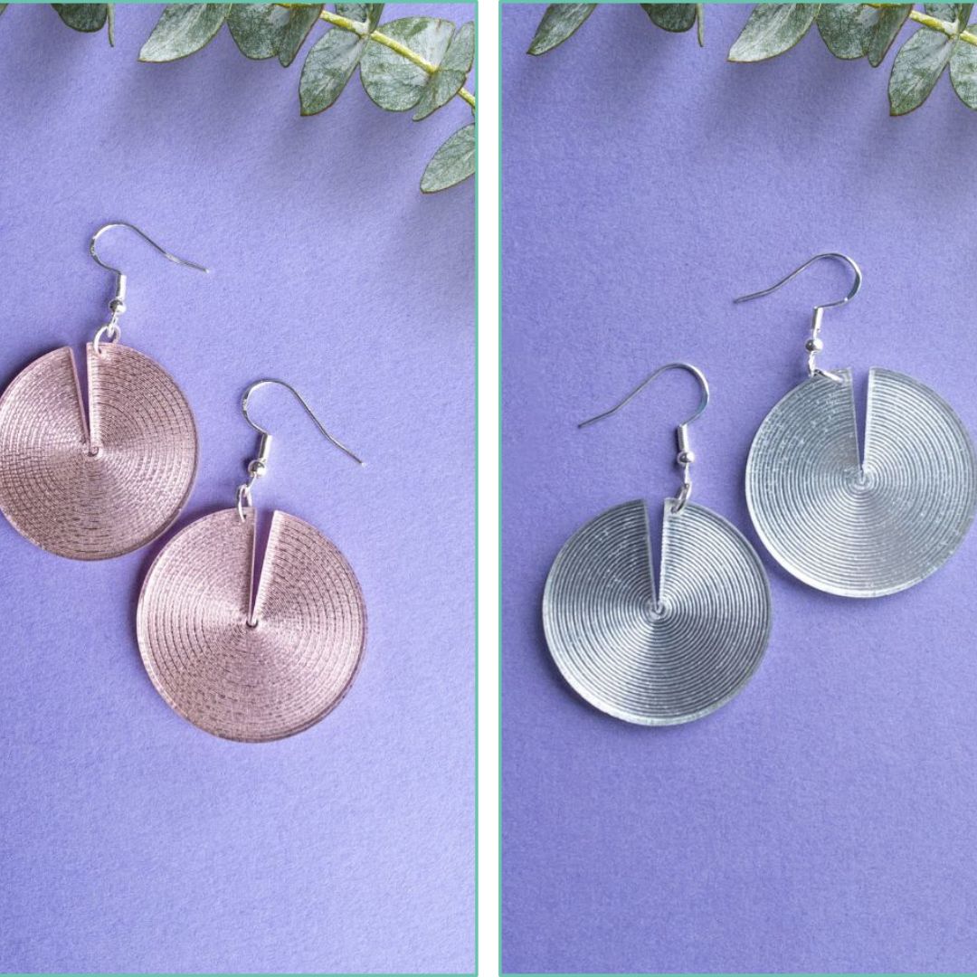 Shiny Disc Earrings
