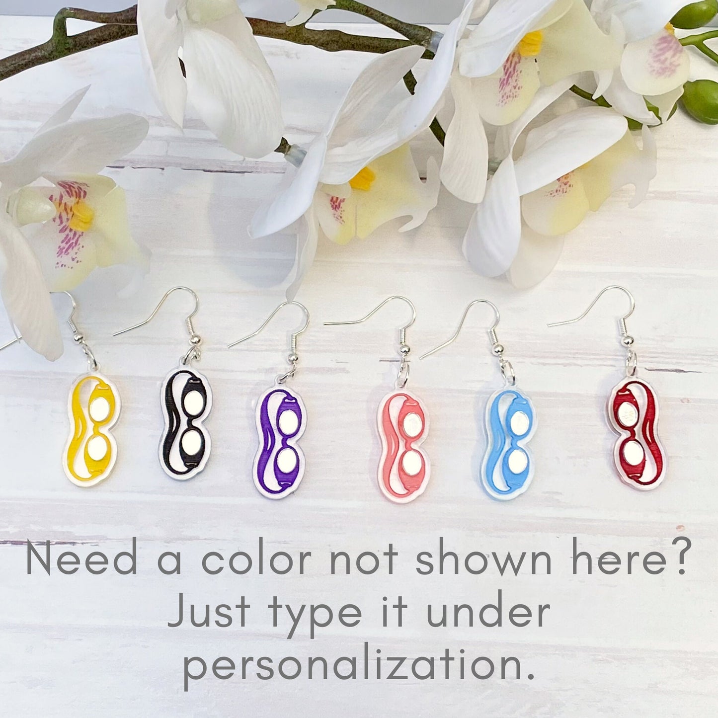 Customizable Swim Goggle Earrings with Mirrored Lenses - Unique Sport Earrings for Swimmers and Coaches, Swim fan earrings, Swim Mom