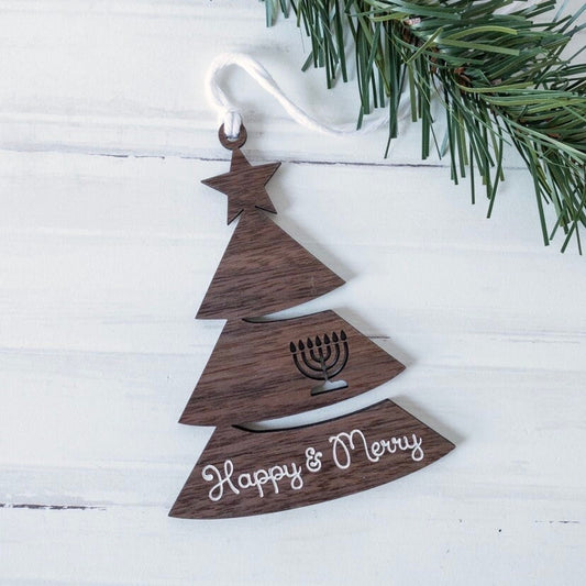 Laser Cut Interfaith Wood Ornament