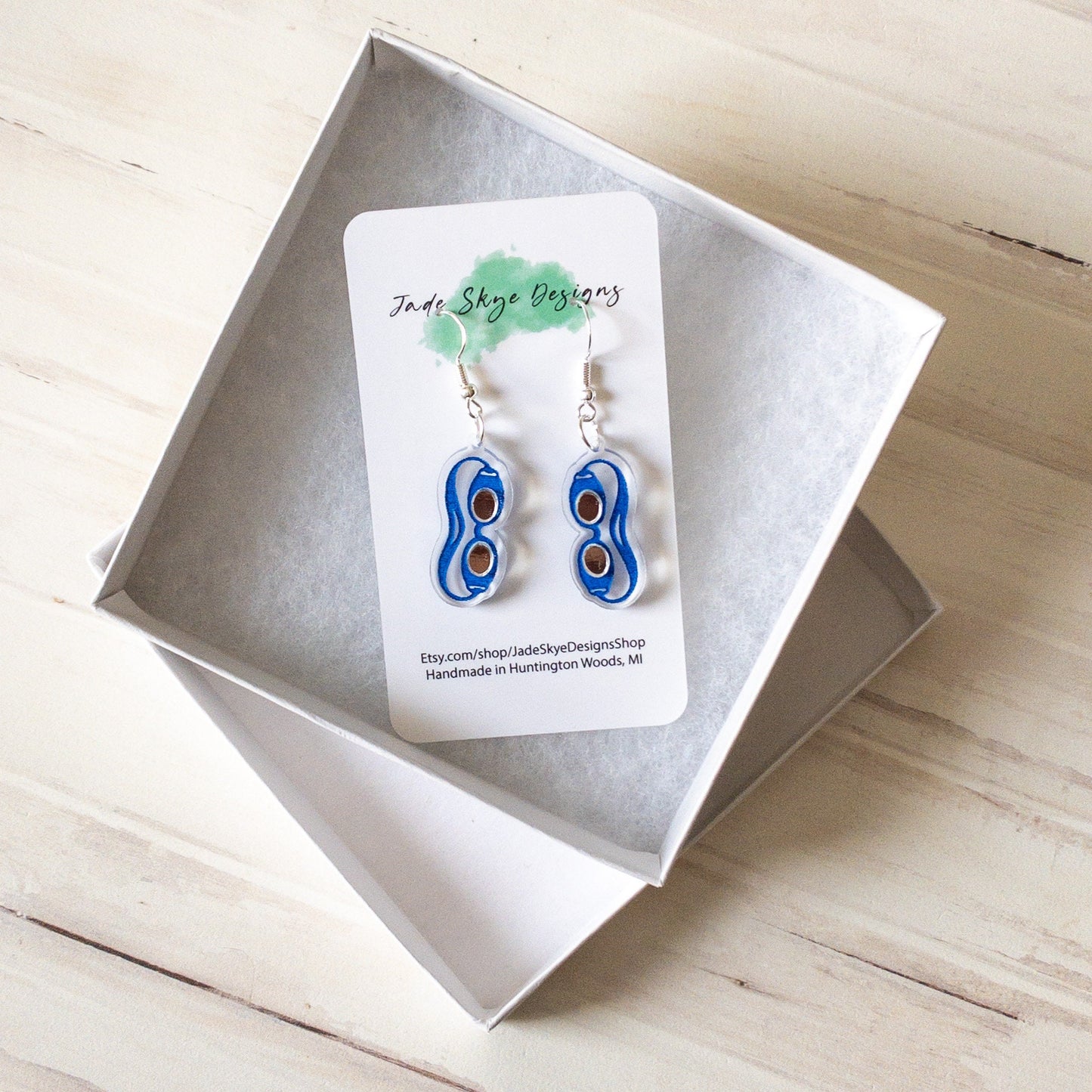 Customizable Swim Goggle Earrings with Mirrored Lenses - Unique Sport Earrings for Swimmers and Coaches, Swim fan earrings, Swim Mom