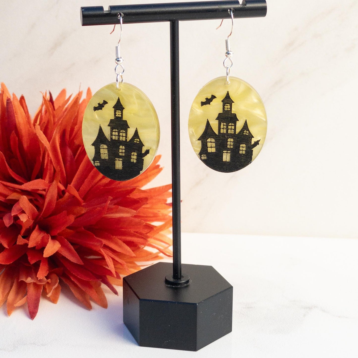 Spooky Haunted House Earrings