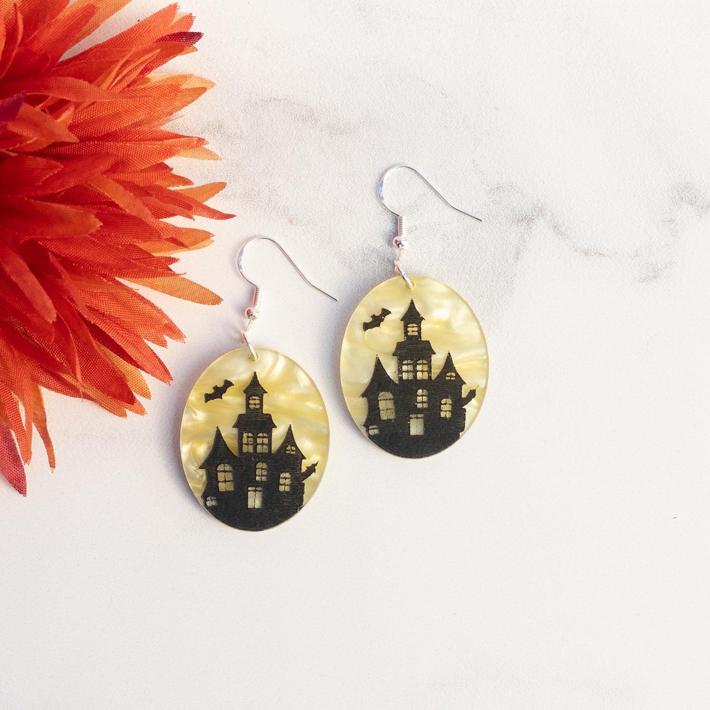 Spooky Haunted House Earrings